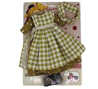 Set Ropa muñeca Folk Artesanía Vestido Cuadros para muñecas colección Sintra, Simona, Mari's, Pepa's o Naia 41 cm. Vidal Rojas Dolls.