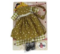 Set Ropa muñeca Folk Artesanía Vestido Flores para muñecas colección Sintra, Simona, Mari's, Pepa's o Naia 41 cm. Vidal Rojas Dolls.