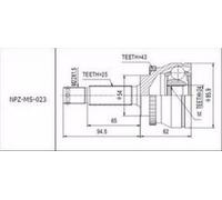 Set Rótulas Exterior Mitsubishi Galant 2.0i 1992-2003,2.0td 1992-2003 +ABS = 43t