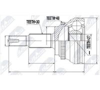 FEBEST 0110-GSU45A48 Juego de articulación, árbol de transmisión