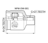 Junta homocinética Eje delantero, derecha NPW-DW-001 NTY para CHEVROLET OPEL