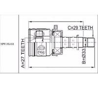 Set Rótulas Interior para Nissan Maxima J30/A32/A33 3.0 1988-2006 / Dcha Nuevo