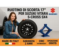 Set Rueda de Galleta 17" Para Suzuki Vitara S-CROSS sx4 Con Cric 1.5T Homenaje