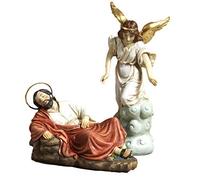 Set San José durmiente con ángel. 2 figuras de resina para belén de Pascua by Paben