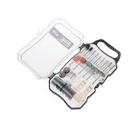 Set - set de 70 accesorios para mini taladro, compatible con Dremel, incluye brocas, limas y discos, ideal para trabajos de precisión en bricolaje.