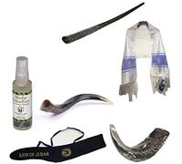 Set Shofar, Oryx, Ram Horn, Kudu, Tallit Messianic Kosher, bolsa de transporte+spray