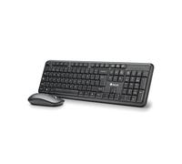 NGS Serenity Kit - Conjunto Silencioso de Teclado y Ratón Inalámbrico con 12 Teclas Multimedia, Diseño Portugués