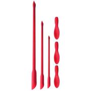 Set Silicone Spatula Set: raspador de frasco de dos lados duradero, borde de cuchara flexible | Jams con mango ergonómico, mini espátula reutilizable sin BPA para maquillaje, mantequilla, viajes, coci