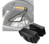 Set: Soporte de alforjas + Bolsas alforjas laterales para moto custom retro VH5