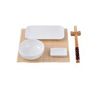 Set sushi de 12 piezas (porcelana + bambu + madera) Bergner colección Foodies