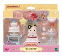 Set Sylvanian Families Niña Gato Bicolor Fiesta de Té, 25 Accesorios