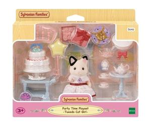 Set Sylvanian Families Niña Gato Bicolor Fiesta de Té, 25 Accesorios