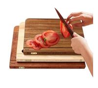 Set Tablas Cortar Tipo Libro 3 Bloques De Madera Para Cocina Con Soporte
