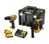 Set taladro percutor de batería + martillo rotativo DCK2102L2T (12 V, 2 baterías, 3 Ah, 6 pzs.)