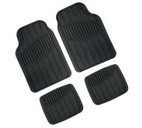 Set Tapetes Alfombra PVC Goma No Tóxico Universales para Coche Negros 4PZ Olor
