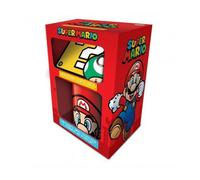 Set taza posavasos y llavero pyramid super mario