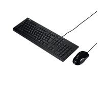 Set teclado en inglés (universal) + mouse con cable U2000 - negros