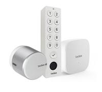 Set Tedee GO2 de aluminio plateado (incluye puente y teclado blanco)