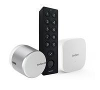 Set Tedee GO2 de aluminio plateado (incluye puente y teclado negro)