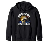Set The Funny Hook Tell Story Later Bass Fishing Angler Sudadera con Capucha