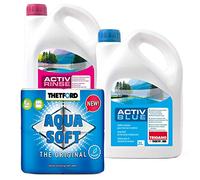 Set Thetford Activ Blue & Aktiv Rinse WC aditivo de 2 litros cada uno, opcional con papel higiénico (Blue + Rinse + Aqua Soft)
