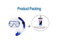 (Set-Trans Blue) Set professionale per maschera e boccaglio da sub per adulti, attrezzatura per lo snorkeling,