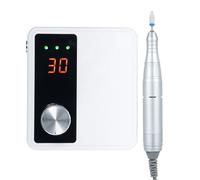Set trapano per unghie senza fili, trapano per unghie da 30.000 giri/min, velocità regolabile, rotazione bidirezionale, adatto per uso domestico o in un centro estetico.