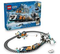 LEGO City Tren Expreso Polar Ártico de los Exploradores - Tren de Juguete Teledirigido - Quitanieves, 30 Tramos de Vías, 6 Minifiguras y Función Caída de Rocas - Regalo para Niños de 7+ Años 60470