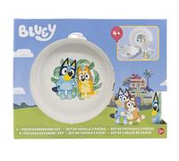 Set vajilla infantil de plato, cuenco y taza de cerámica en caja de regalo de Bluey