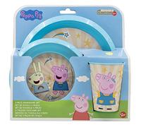 Set vajilla infantil reutilizable de 3 piezas: vaso, plato y cuenco peppa pig kindness counts