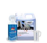 Set ValetPRO de espuma de nieve de pH neutro, 1 litro + vaso medidor de 50 ml + champú A1 Speed de Dr. Wack de 500 ml para lavado de coches