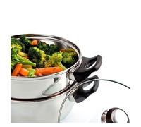 Quid Gastro Fresh Set Vaporera Y Cacerola Acero Inoxidable 22cm Acero