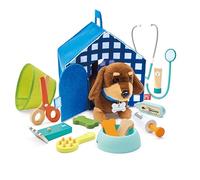 Set Veterinario de Hape | Kit de Juguetes de Madera para niños | Clínica Veterinaria portátil