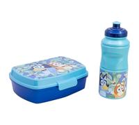 SET VUELTA AL COLE (SANDWICHERA RECTANGULAR Y BOTELLA SPORT EASY HOLD 380 ML) EN CAJA REGALO BLUEY
