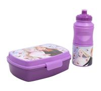 Set de fiambrera rectangular y botella sport de 380 ml de Frozen