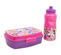 SET VUELTA AL COLE (SANDWICHERA RECTANGULAR Y BOTELLA SPORT EASY HOLD 380 ML) EN CAJA REGALO MINNIE BOLD FLORALS