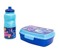 Set de fiambrera rectangular y botella sport de 380 ml de Stitch
