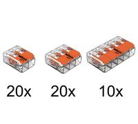 Set Wago 20 x 221-412, 20 x 221-413, 10 x 221-415