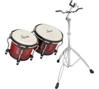 Set XDrum Bongos Pro Rojo Vino incl. Soporte, Tamaños de bongos: 6