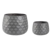 Set2 P.Jarrón Pirámide Cuenco Antracita