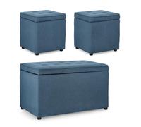 Set3 Banco-2Pouf Cont. Derrick Azul