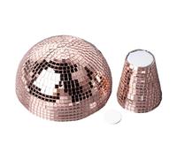 Seta con Purpurina de Espejo, Bola de Discoteca Decorativa con Forma de Seta para Escenario (Oro rosa)