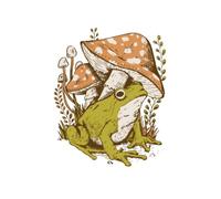Seta Rana Sapo - Cuaderno de estética Cottagecore: Cuaderno DIN A5 (6x9) Naturecore y Fairycore con 120 páginas rayadas y días de la semana para función de agenda