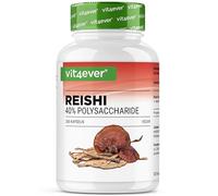 Seta Reishi - 300 cápsulas con 650 mg de extracto - 40% de polisacáridos bioactivos - Suministro para 5 meses - Seta poderosa Ganoderma Lucidum - Vegano - Sin aditivos - Altamente dosificado