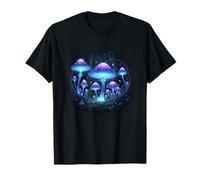 Setas Brillantes Bosque Noche Escena Camiseta