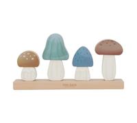 Little Dutch Forest Friends 7230 - Juego apilable de madera con diseño de setas, diseño de setas