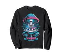 Setas meditando esqueleto psicodélico Trippy Zen Art Sudadera