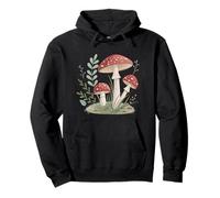Setas rojas caprichosas en Garden Meadow Sudadera con Capucha