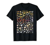 Setas Silvestres comestibles Hongos micología forrajero Camiseta, Hombre, Negro, L