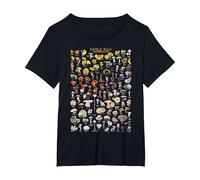 Setas Silvestres comestibles Hongos micología forrajero Camiseta, Mujer Tallas Grandes, Negro, 6XL Grande